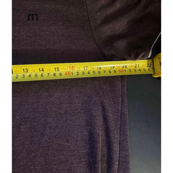 Travis Mathew Polo Shirt Mens L Maroon Anaheim Ducks Embroidered Golf - Picture 5 of 6